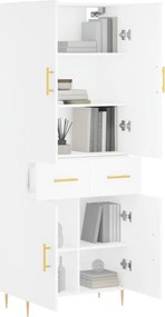 vidaXL Ντουλάπι Λευκό 69,5x34x180 εκ. από Επεξεργασμένο Ξύλο