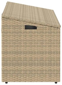 Box αποθήκευσης κήπου Μπεζ 110x50x58 cm Poly Rattan - Μπεζ