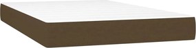 vidaXL Κρεβάτι Boxspring με Στρώμα Σκούρο Καφέ 120x200 εκ. Υφασμάτινο