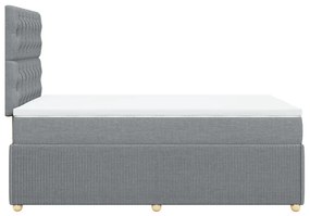 ΚΡΕΒΑΤΙ BOXSPRING ΜΕ ΣΤΡΩΜΑ ΑΝΟΙΧΤΟ ΓΚΡΙ 120X190 ΕΚ. ΥΦΑΣΜΑΤΙΝΟ 3294302