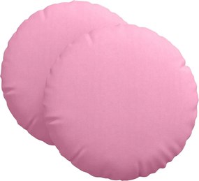 vidaXL Μαξιλάρια καθισμάτων 2 pcs Ροζ Ø60 x 21 εκ ύφασμα