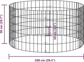 vidaXL Κομποστοποιητής Κήπου Ø100x50 εκ. Γαλβανισμένος Χάλυβας