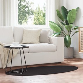 Χαλιά Μαύρο Πολυεστέρας 80 x 150 εκ. Αντιολισθητό Χάλι χώρου