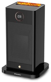 HomeVero HV-SFH1500 Mini αερόθερμο με 3D εφέ φλόγας και λειτουργία ύγρανσης 1500W