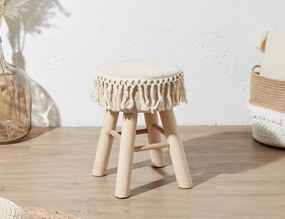 Σκαμπό Ηome Deco Factory με διαστάσεις 28x28x40cm - Απόχρωση Λευκού