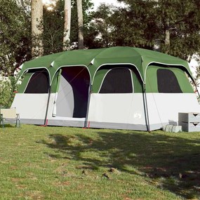 vidaXL Σκηνή Οικογενειακή 10 Ατόμων Αδιάβροχη Πράσινη