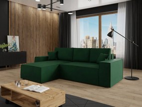 Γωνιακός καναπές Malaga mini II-Prasino-Αριστερή