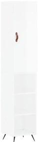 vidaXL Ντουλάπι Γυαλ. Λευκό 34,5 x 34 x 180 εκ. από Επεξεργασμένο Ξύλο