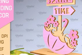 Σετ των 2 Intra απο ξύλο plywood 3mm-4mm πάχος τρισδιάστατη όρθια διακόσμηση με ελατήριο Δίασταση 30x20 cm INTRAFABR-93773965