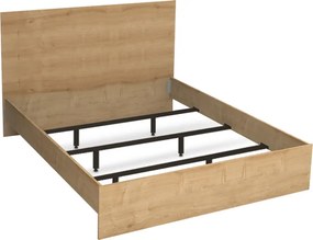 Κρεβάτι Troy Megapap χρώμα φυσικό οξιάς 150x200εκ.
