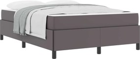 vidaXL Σκελετός Κρεβατιού με στρώμα Γκρι 140 x 200 cm ύφασμα