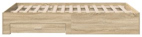 vidaXL Πλαίσιο Κρεβατιού  Νοσομανία 140x200 εκ Κατασκευασμένο Ξύλο