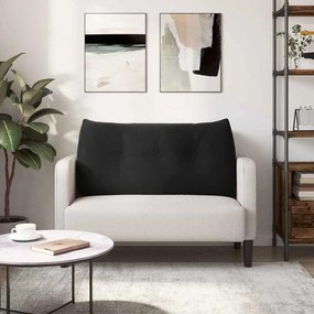 vidaXL Μαξιλάρι Πλάτης Μαύρο 100 x 24 x 50 εκ Βελούδο