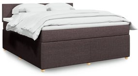 ΚΡΕΒΑΤΙ BOXSPRING ΜΕ ΣΤΡΩΜΑ ΣΚΟΥΡΟ ΚΑΦΕ 180X200 ΕΚ ΥΦΑΣΜΑΤΙΝΟ 3287531