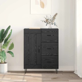 vidaXL Πλαϊνό γραφείο με συρτάρι Μαύρη Δρυς 69,5 x 34 x 90 εκ.