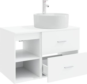 vidaXL Σετ Επίπλων Μπάνιου 2 pcs Λευκό Επεξεργασμένο Ξύλο