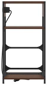 vidaXL Κομοδίνο Καφέ δρυς 40 x 27 x 76 εκ Επεξεργασμένο ξύλο