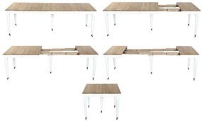 Τραπεζαρία Home ESPRIT Λευκό Έλατο 100 x 100 x 78 cm