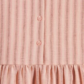 Ριγέ φόρεμα με κοντά μανίκια, από βαμβάκι