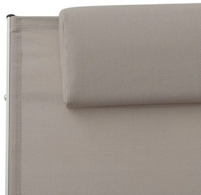 310531  SUN LOUNGER WITH PILLOW TEXTILENE TAUPE 310531