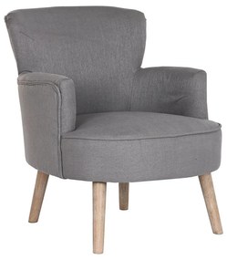 Πολυθρόνα DKD Home Decor Έλατο πολυεστέρας Σκούρο γκρίζο (66 x 70 x 88 cm)