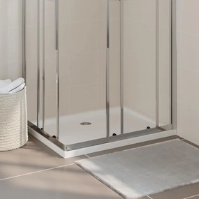 vidaXL Βάση Ντουζιέρας Ορθογώνια Λευκή 70x90 εκ. από ABS