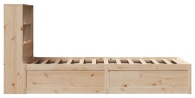 vidaXL Σκελετός Κρεβατιού Χωρίς Στρώμα 90x200 εκ Μασίφ Ξύλο Πεύκου