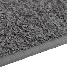 vidaXL Δερμάτινο Χαλί Γκρι 80 x 500 cm 100% Πολυπροπυλένιο Τούφτα