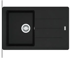Franke Smartline Basis BFG 611-78 Matt Black Γρανιτένιος Νεροχύτης 45 cm