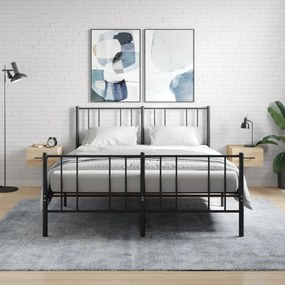 VidaXL Κομοδίνα Επιτοίχια 2 τεμ. Sonoma Δρυς 35 x 35 x 20 εκ.