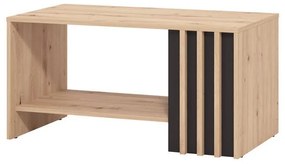 Τραπεζάκι Σαλονιού Laval Artisan Oak - Μαύρο 90x50x46 εκ. 90x50x46 εκ.