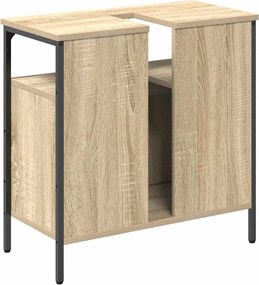 vidaXL Ντουλάπι Μπάνιου Μπεζ 60 x 30 x 60 cm Επεξεργασμένο ξύλο