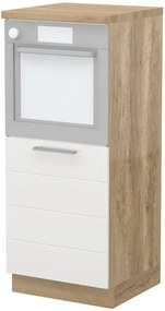 Επιδαπέδιο ντουλάπι φούρνου ψηλό Hudson K14-60-1KR-Φυσικό - Λευκό - 60.00Χ60.00Χ148.00cm