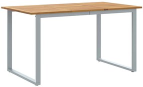 vidaXL Τραπέζι Κήπου για Φαγητό Γκρι 140 x 80 x 75 cm