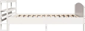 vidaXL Σκελετός Κρεβ. Χωρίς Στρώμα Λευκό 75x190 εκ Μασίφ Πεύκο