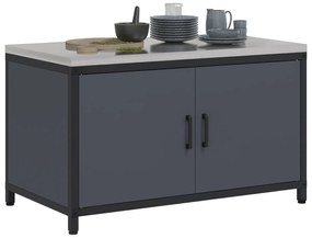 vidaXL Ντουλάπα Αποθήκευσης Κουζίνας Ανθρακί 60 x 50 x 92 εκ. Ατσάλι