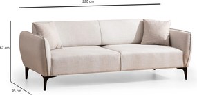 3-Seat Sofa Belissimo - Off White Off White