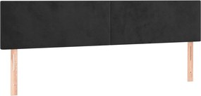 vidaXL Κρεβάτι Boxspring με Στρώμα Μαύρο 180x200 εκ. Βελούδινο