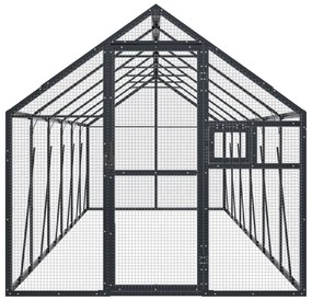 vidaXL Κλουβί Ανθρακί 1,79 x 6 x 1,85 μ. από Αλουμίνιο