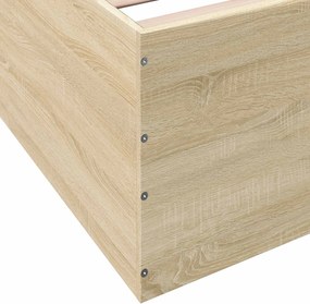 vidaXL Κρεβάτι δαπέδου Sonoma Δρυς 80 x 200 cm Επεξεργασμένο Ξύλο