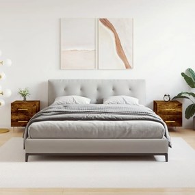 vidaXL Κομοδίνα 2 τεμ. Καπνιστή Δρυς 40 x 35 x 47,5 εκ. Επεξεργ. Ξύλο