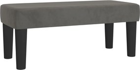 vidaXL Κρεβάτι Boxspring με Στρώμα Σκούρο Γκρι 100x200 εκ. Βελούδινο