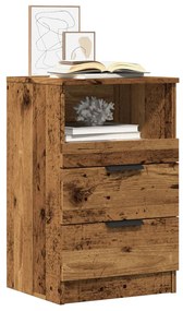 Κομοδίνο Όψη Παλαιού Ξύλου 40x36x65 εκ. από Επεξ. Ξύλο