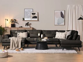 Γωνιακός Καναπές Seattle K101, Γκρι, 351x202x85cm, Πόδια: Ξύλο, Ξύλο: Πεύκο | Epipla1.gr