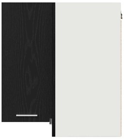 vidaXL Κρεμαστό ντουλάπι με ράφι Lyon Μαύρη Οξυά 57 x 57 x 60 εκ