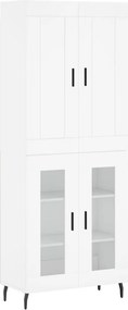 vidaXL Ντουλάπι Λευκό 69,5x34x180 εκ. από Επεξεργασμένο Ξύλο
