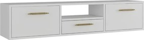 Stewehome Μοντέρνο επιτοίχιο έπιπλο τηλεόρασης 140x30x30 cm