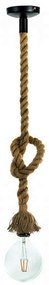 Φωτιστικό Οροφής 4381-1 10x130cm 1xΕ27 Black Inlight Rope, Metal