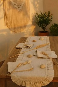 Stewehome Διακοσμητικό τραπεζομάντηλο με φρου φρου 120x40 cm