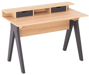 ΓΡΑΦΕΙΟ REXIN HM18290 ΜΕΛΑΜΙΝΗ ΣΕ SONAMA-ΓΚΡΙ 120x19-59x75-85,5ΥΥεκ. (1 Τεμμάχια)